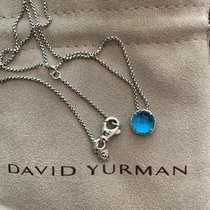David Yurman Blue Topaz Chatelaine Necklace.